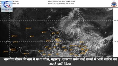 भारतीय मौसम विभाग ने मध्य प्रदेश, महाराष्ट्र, गुजरात समेत कई राज्यों में भारी बारिश का अलर्ट जारी किया